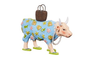 CowParade, figurka-krówka MISS PALM BEACH, średnia/poliresing