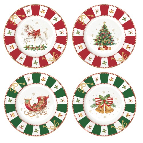 Easy Life/Nuova R2S, 4x talerz deserowy - CHRISTMAS IN EASY LIFE-POZZI