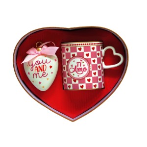 Easy Life/Nuova R2S, porcelanowy kubek z zawieszką - YOU and ME/LOVE